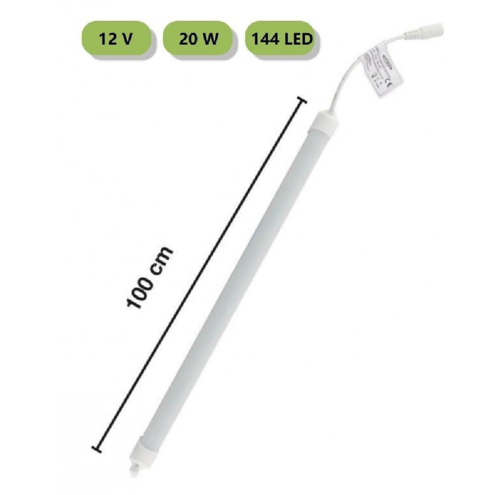 STRISCIA RIGIDA BARRA LED PROFILO ALLUMINIO 1MT LUCE 3000K 4000K 6500K 3014-12V-1O - 5