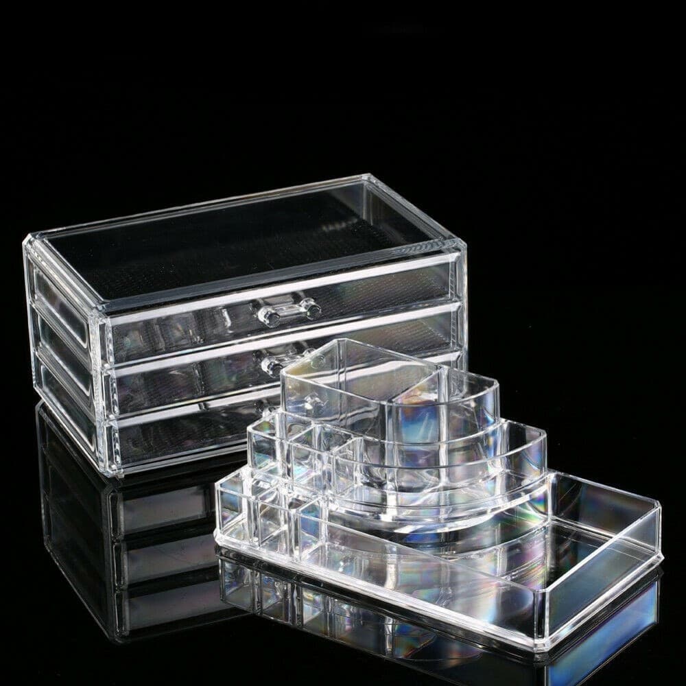 ORGANIZZATORE PORTATRUCCO COSMETICI BOX TRUCCO PORTA TRUCCHI ROSSETTI MAKE UP - 2