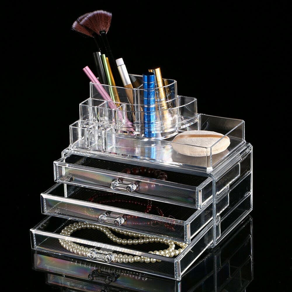 ORGANIZZATORE PORTATRUCCO COSMETICI BOX TRUCCO PORTA TRUCCHI ROSSETTI MAKE UP - 3