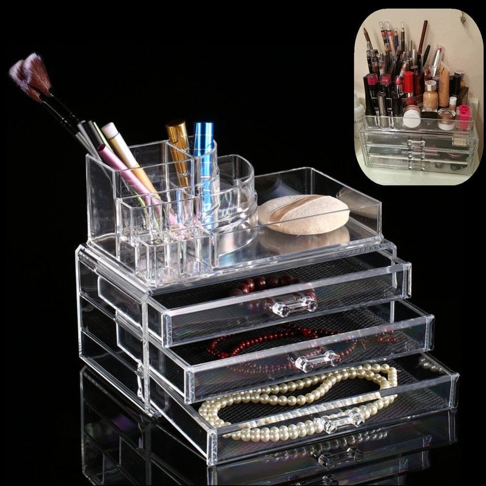 ORGANIZZATORE PORTATRUCCO COSMETICI BOX TRUCCO PORTA TRUCCHI ROSSETTI MAKE UP - 6