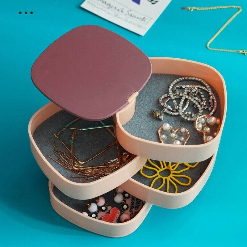ORGANIZER PER TRUCCO COSMETICI ACCESSORI CASA CON 4 CASSETTI ESPOSITORE SPECCHIO - 3