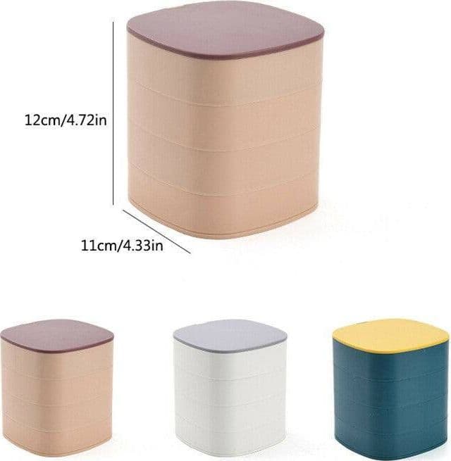 ORGANIZER PER TRUCCO COSMETICI ACCESSORI CASA CON 4 CASSETTI ESPOSITORE SPECCHIO - 4