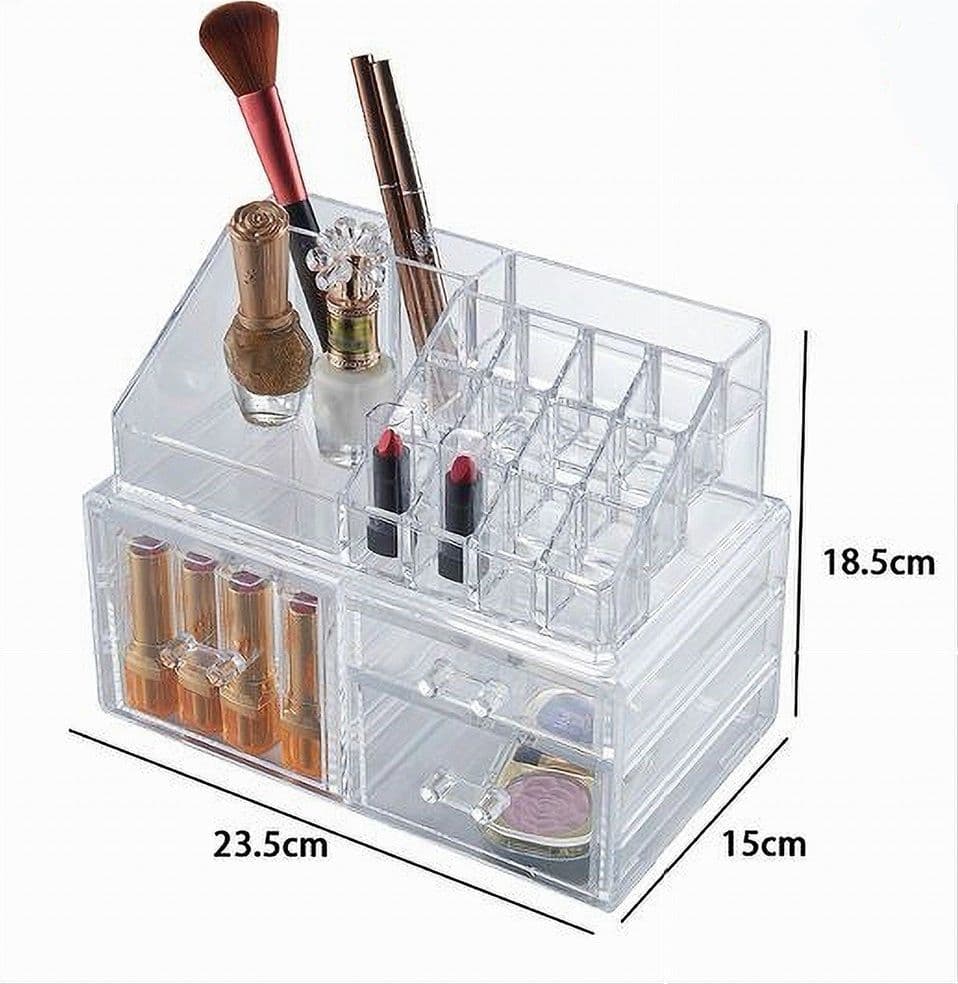 ORGANIZZATORE PORTA COSMETICI MAKE UP ESY_10257 ESPOSITORE ORGANIZER 16 COMPARTI - 2