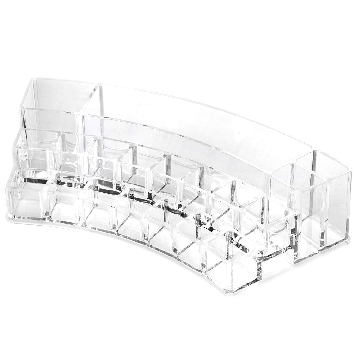 ORGANIZZATORE COSMETICI CURVO ESY_10247 ESPOSITORE 19 COMPARTI ORGANIZER MAKE UP - 2