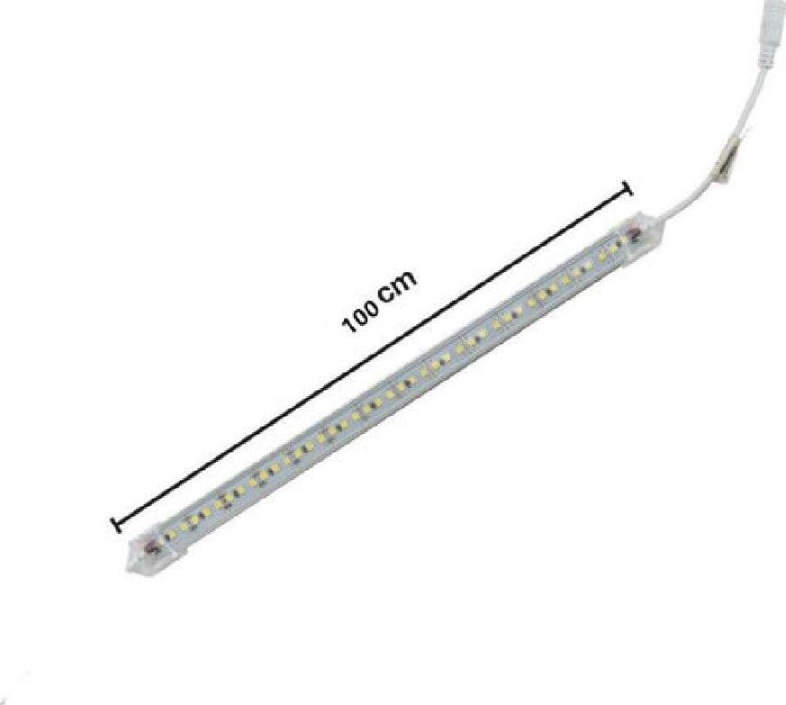 PROFILO ALLUMINIO COMPLETO STRIP LED 100CM 20W LUCE 6500K 4000K 3000K 3014-12V-1T – Bianco Freddo – TrAdE Shop Traesio –