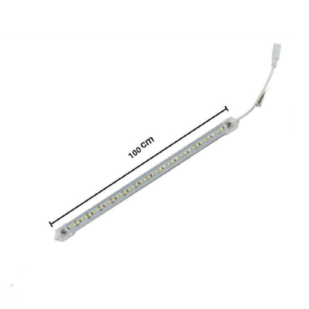 PROFILO ALLUMINIO COMPLETO STRIP LED 100CM 20W LUCE 6500K 4000K 3000K 3014-12V-1T - 4