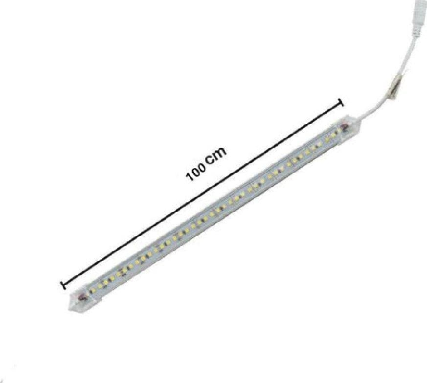 PROFILO ALLUMINIO COMPLETO STRIP LED 100CM 20W LUCE 6500K 4000K 3000K 3014-12V-1T - 2