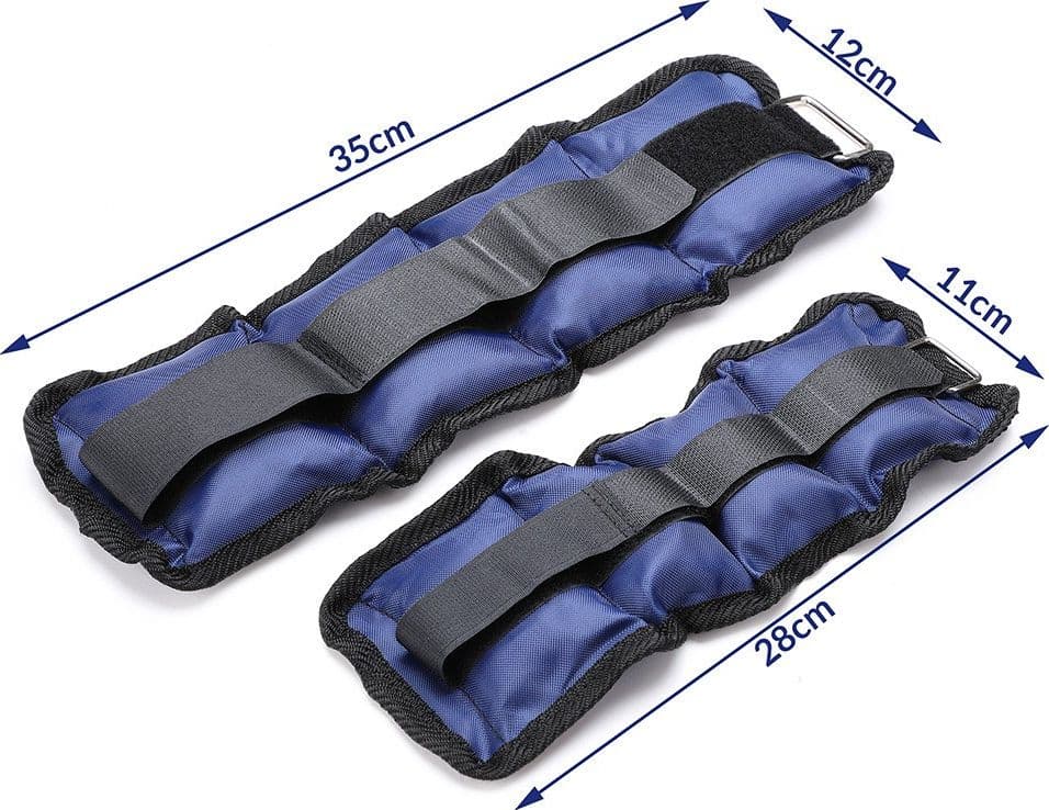 SET 4 PESI POLSI E CAVIGLIE 2KG + 1KG ALLENAMENTO PALESTRA AEROBICA FITNESS - 5