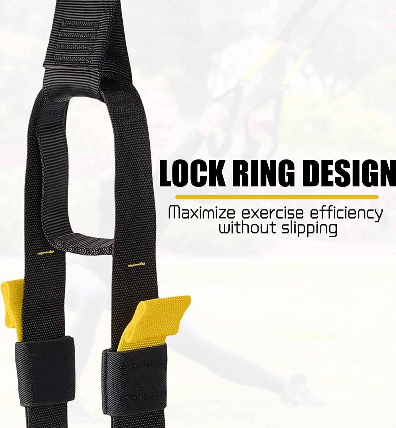 CINGHIE PER ALLENAMENTO IN SOSPENSIONE P4 CARICO 500KG ANCORAGGIO PORTA FITNESS - 2