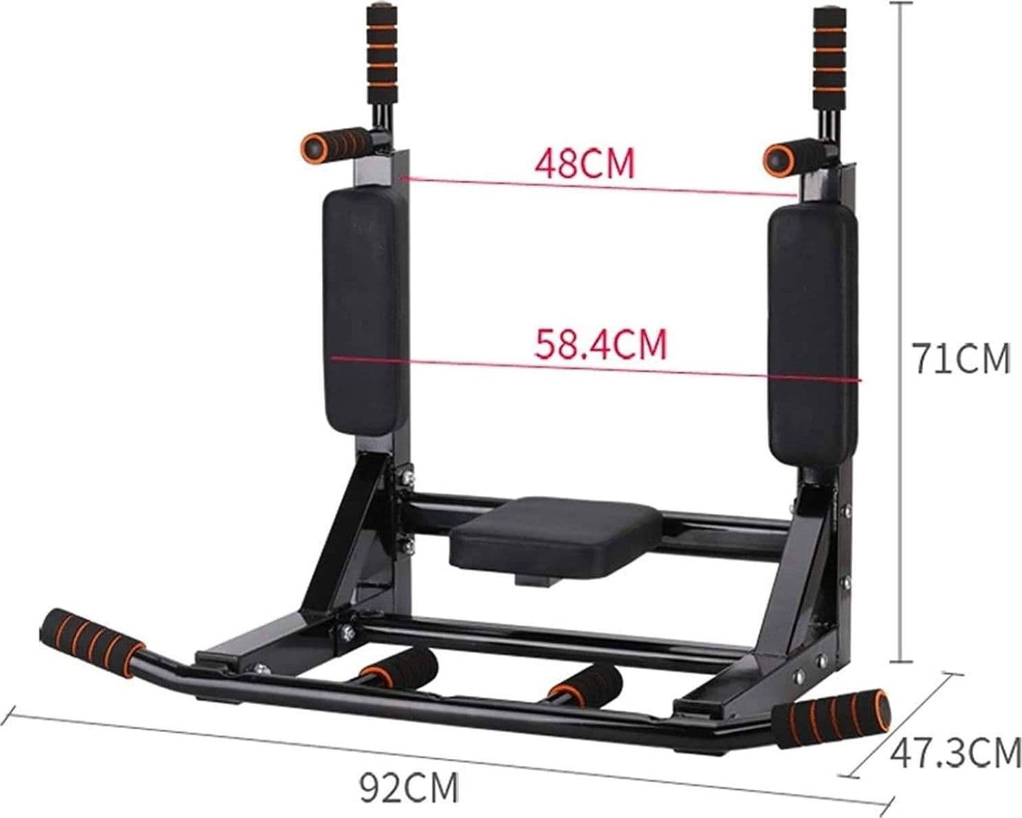 SBARRA MULTIFUNZIONE PER TRAZIONI A PARETE BARRA CHIN UP DIP STATION PULL UP BAR - 2