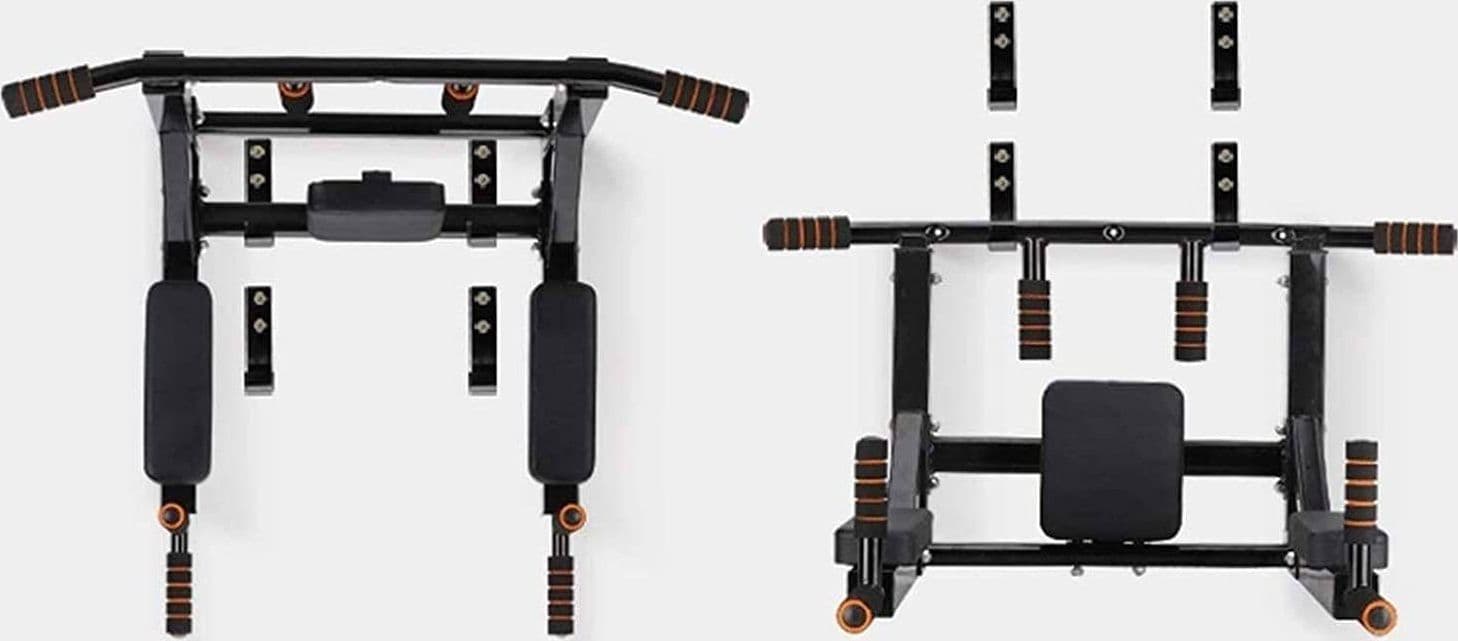 SBARRA MULTIFUNZIONE PER TRAZIONI A PARETE BARRA CHIN UP DIP STATION PULL UP BAR - 4