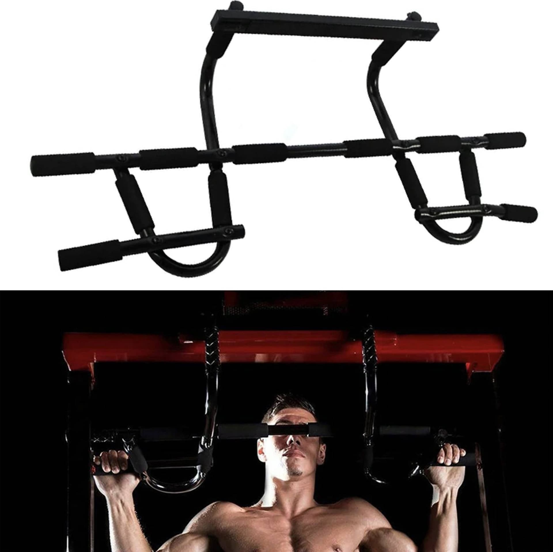 BARRA MULTIFUNZIONE TORSIONI TRAZIONI PALESTRA FITNESS ADDOMINALI PETTO SIT-UPS - 5