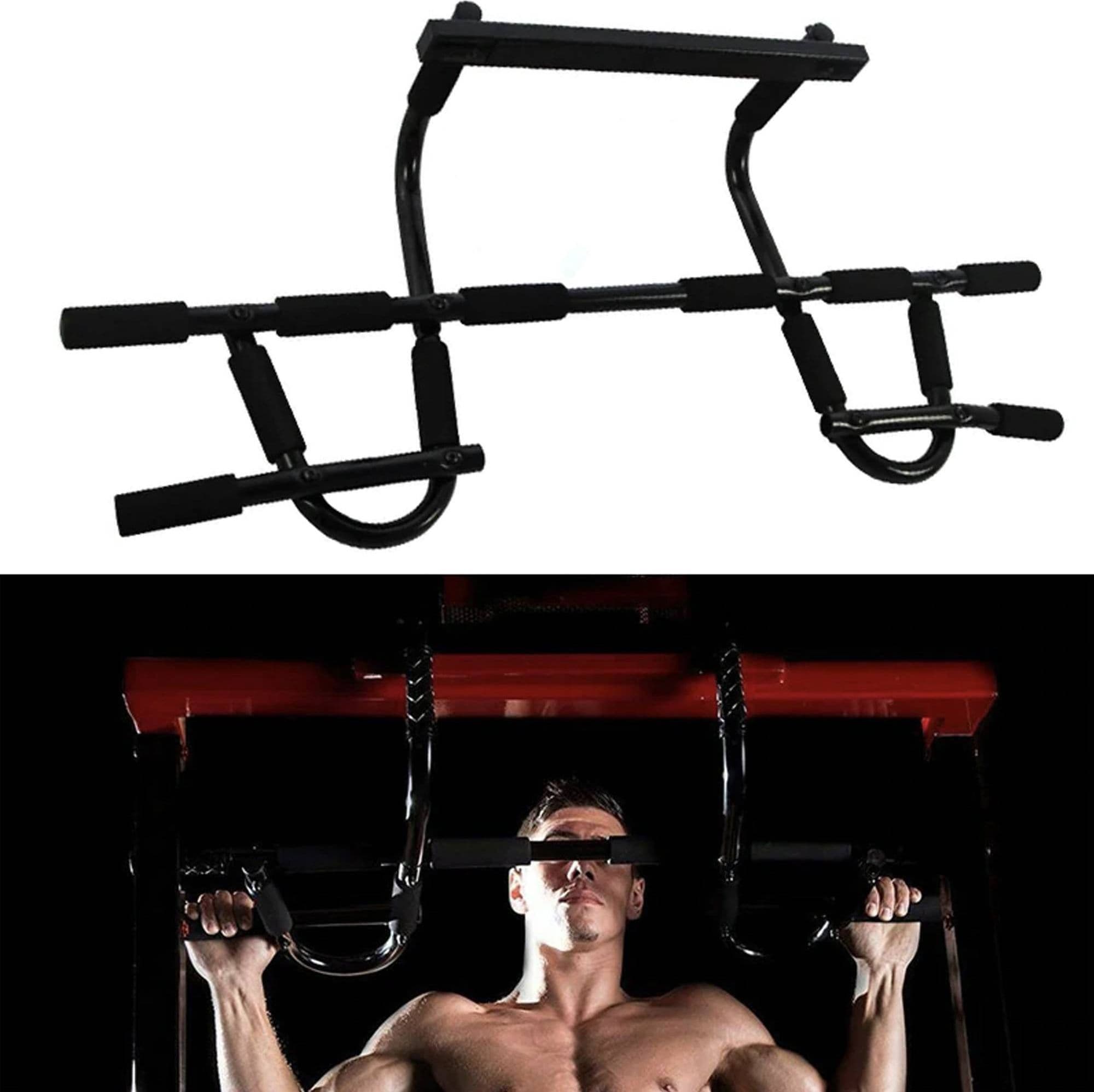 BARRA MULTIFUNZIONE TORSIONI TRAZIONI PALESTRA FITNESS ADDOMINALI PETTO SIT-UPS - 5