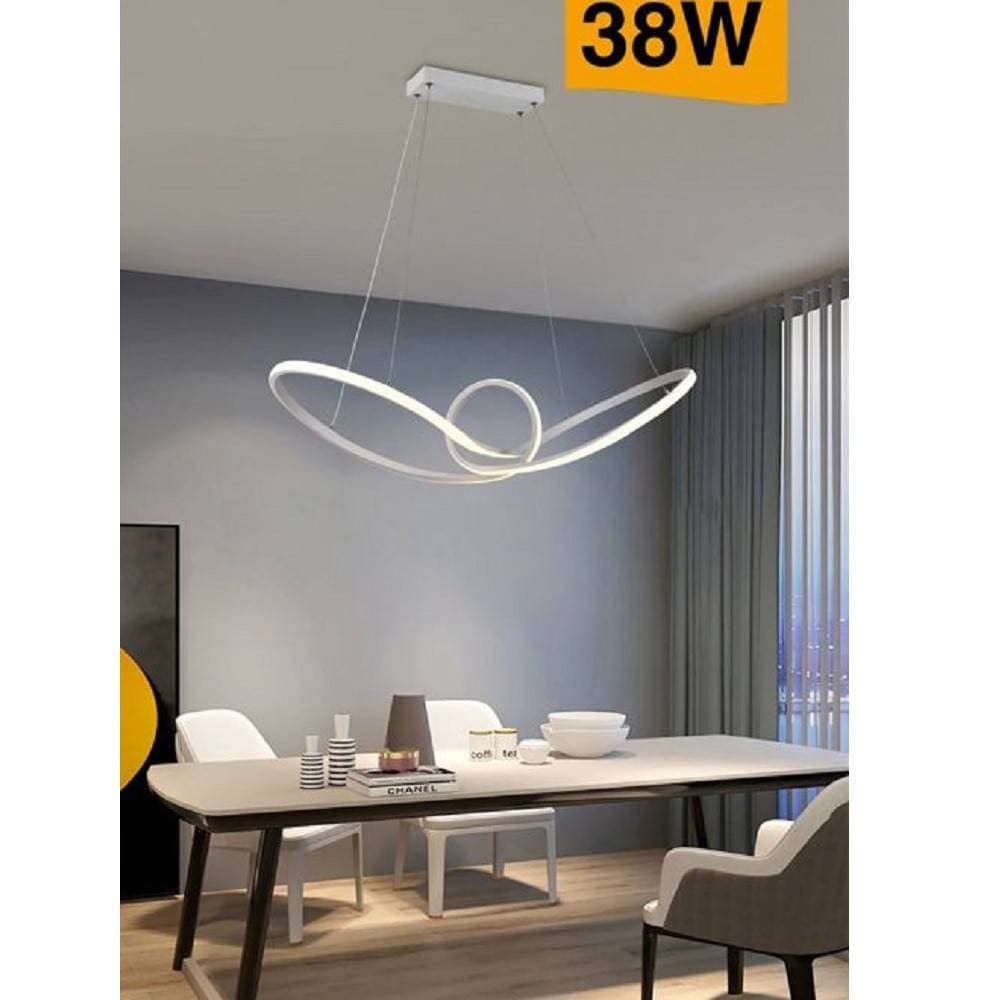 LAMPADARIO LED MODERNO INTRECCIATO SOSPENSIONE 38 W LUCE 6500K 3000K 4000K A07-B - 6