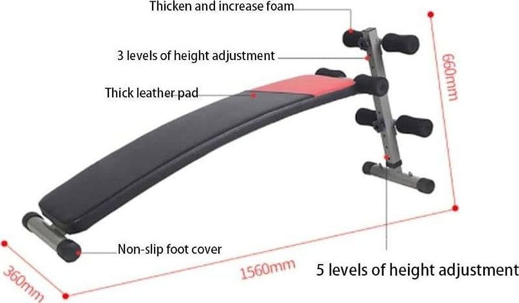 PANCA PER ADDOMINALI SOLLEVAMENTO PESI REGOLABILE SIT UP BENCH ESERCIZIO FISICO - 7