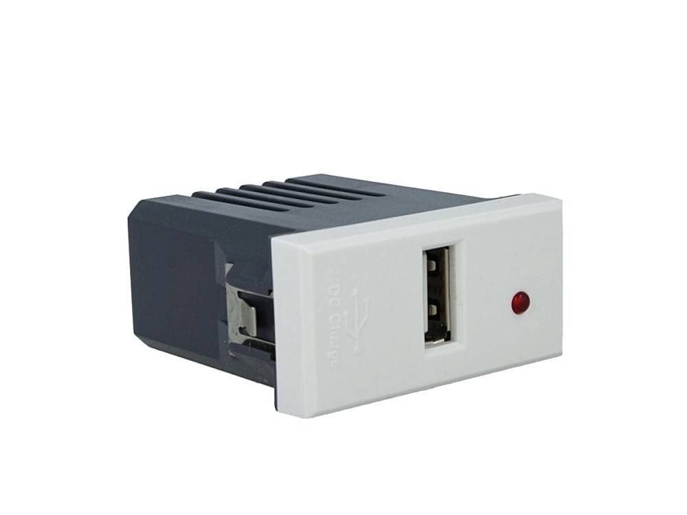 MODULO CARICATORE PRESA USB 5V 2,1A BIANCO COMPATIBILE BTICINO AXOLUTE - 2