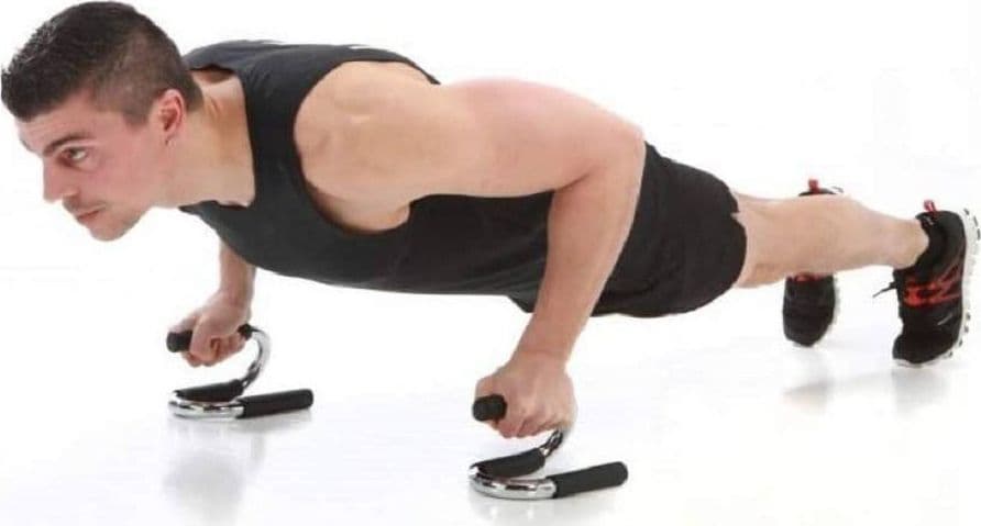 MANIGLIE PER FLESSIONI PETTORALI SPALLE PUSH UP STAND BARS PER FITNESS PALESTRA - 5