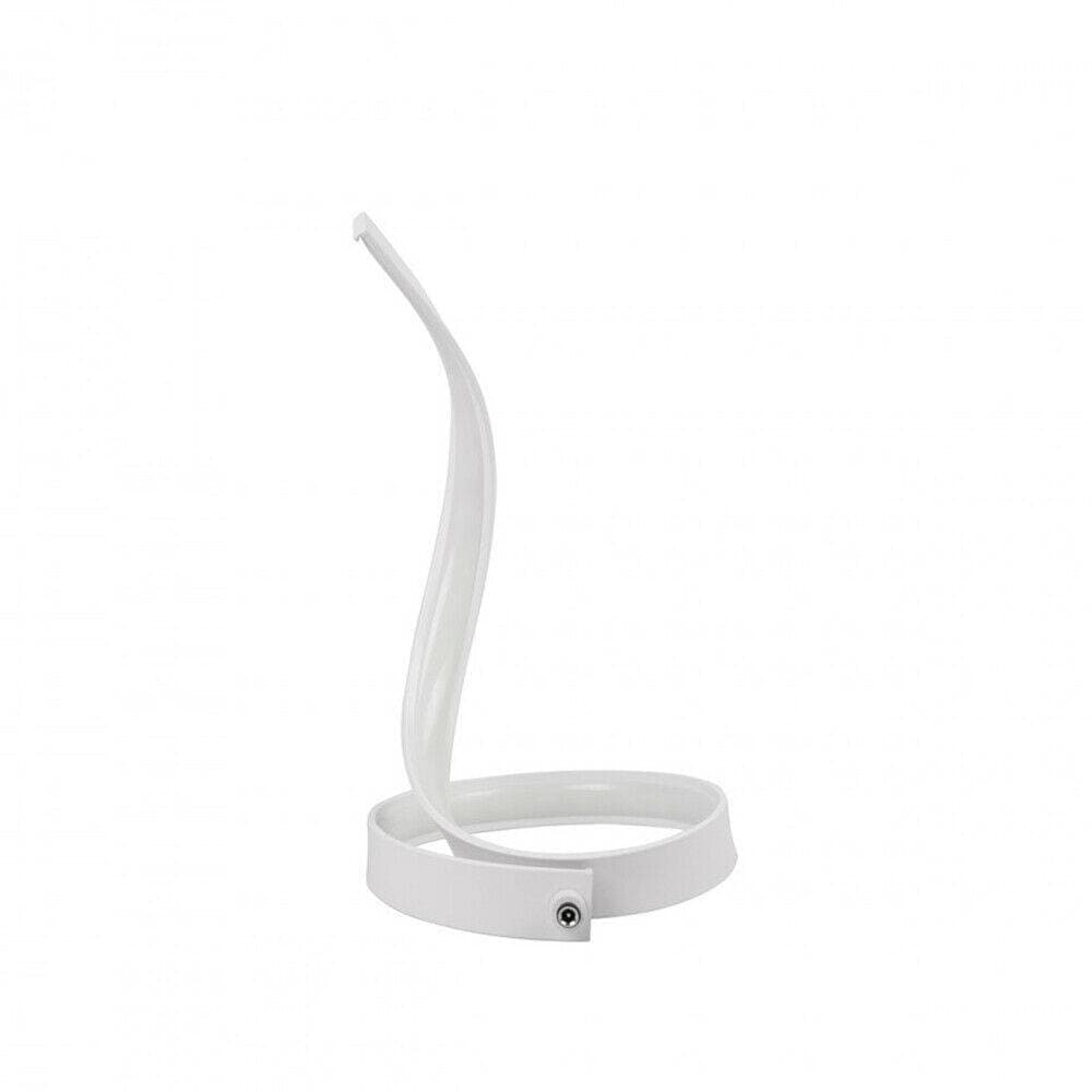 LAMPADA DA TAVOLO LED MODERNA A SPIRALE CURVA 12WATT LUCE DA COMODINO BIANCA D05 - 3