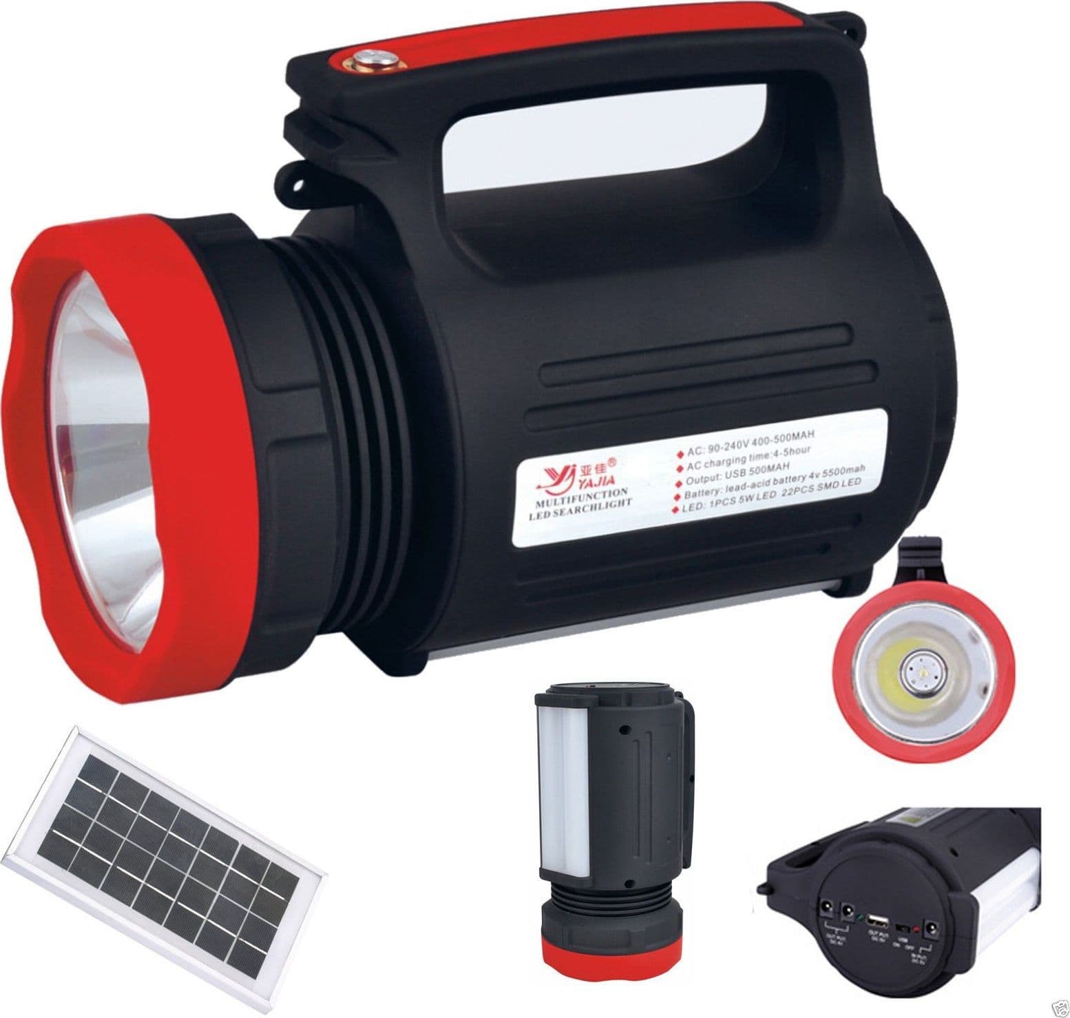 KIT PER ENERGIA SOLARE PANNELLO TORCIA BATTERIA LAMPADA LAMPADINA LED USB