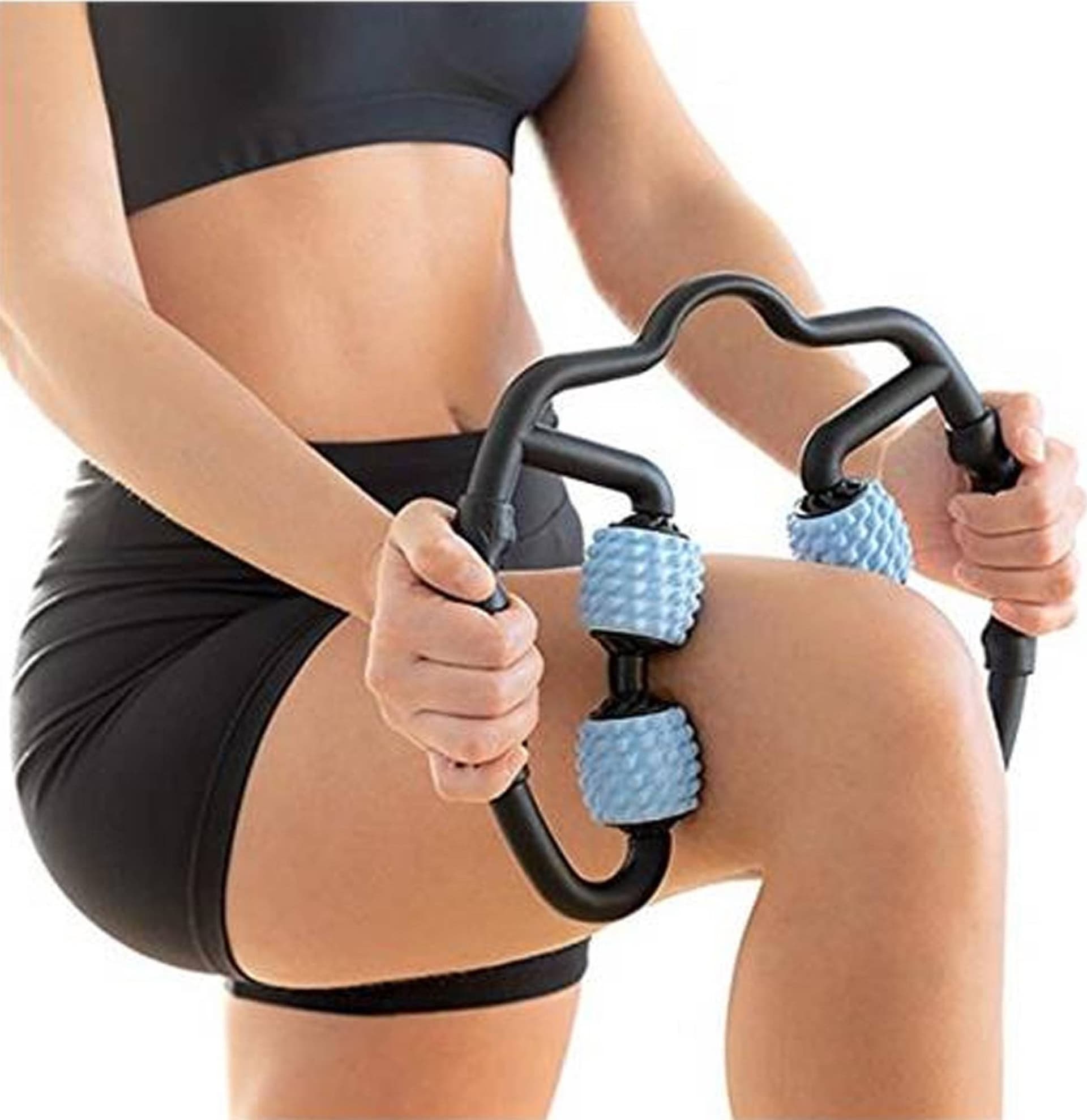 MASSAGGIATORE MUSCOLARE CON RULLI ROLAX PER GAMBE POLPACCI CORPO MASSAGGIO RELAX - 3
