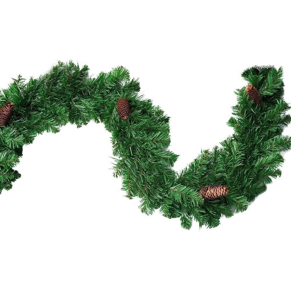 GHIRLANDA NATALIZIA ALBERO DI NATALE CON PIGNE DECORAZIONI NATALIZIE 270CM - 2