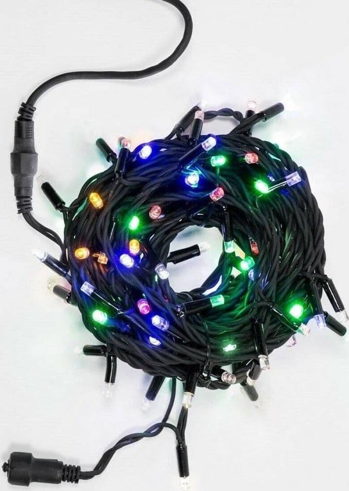 TENDA CATENA LUMINOSA ESTERNO RGB MULTICOLORE LUCI NATALE 100LED PROLUNGABILE 3MT - 6