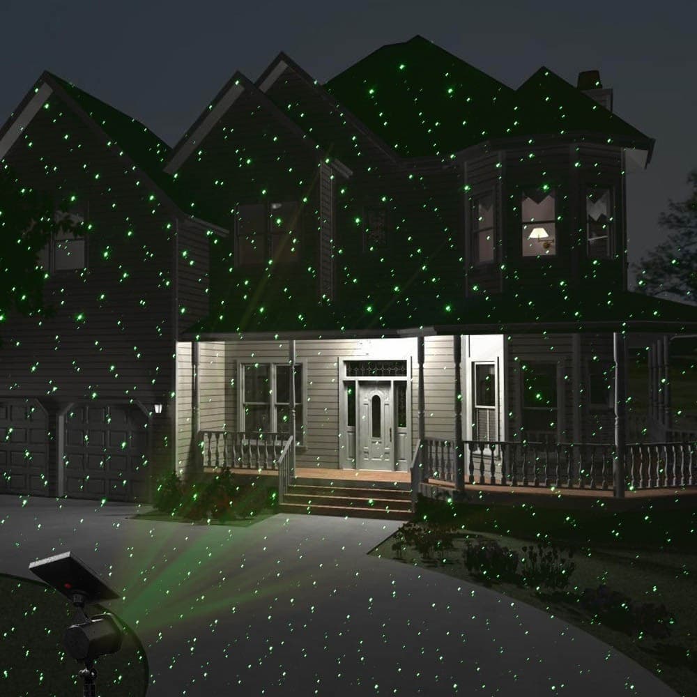 PROIETTORE LASER CON PANNELLO SOLARE PAESAGGIO ILLUMINAZIONE ESTERNA NATALE - 5