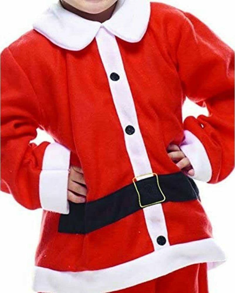 COSTUME BABBO NATALE ECO BAMBINO TAGLIA UNICA CON CAPPELLO E ABITO NATALIZIO - 3