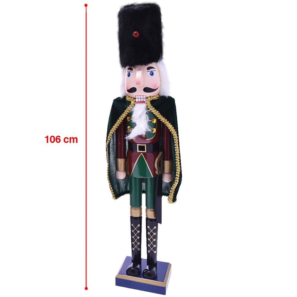 SOLDATO SCHIACCIANOCI DI NATALE IN LEGNO ALTEZZA 55 CM DECORAZIONI NATALIZIE - 2