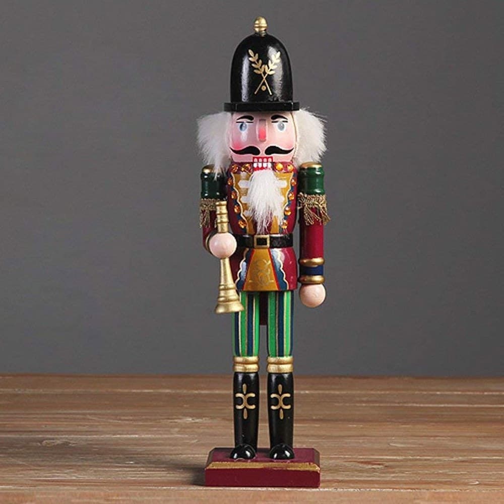 4 X SOLDATO SCHIACCIANOCI DI NATALE IN LEGNO 30 CM DECORAZIONI NATALIZIE 4 PEZZI - 5