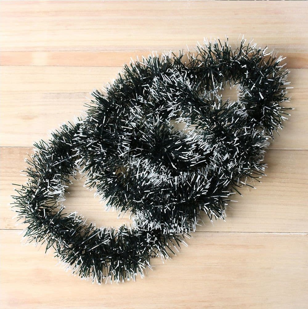 GHIRLANDA NATALIZIA 2 MT FILO VERDE E BIANCO DECORAZIONI ADDOBBI DI NATALE - 5