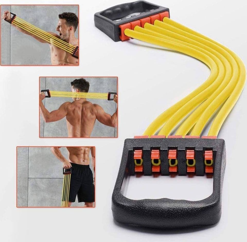 ESTENSORE PETTORALI REGOLABILE GOMMA ESPANSORE TORACICO PER BODY BUILDING 5X22LBS - 4