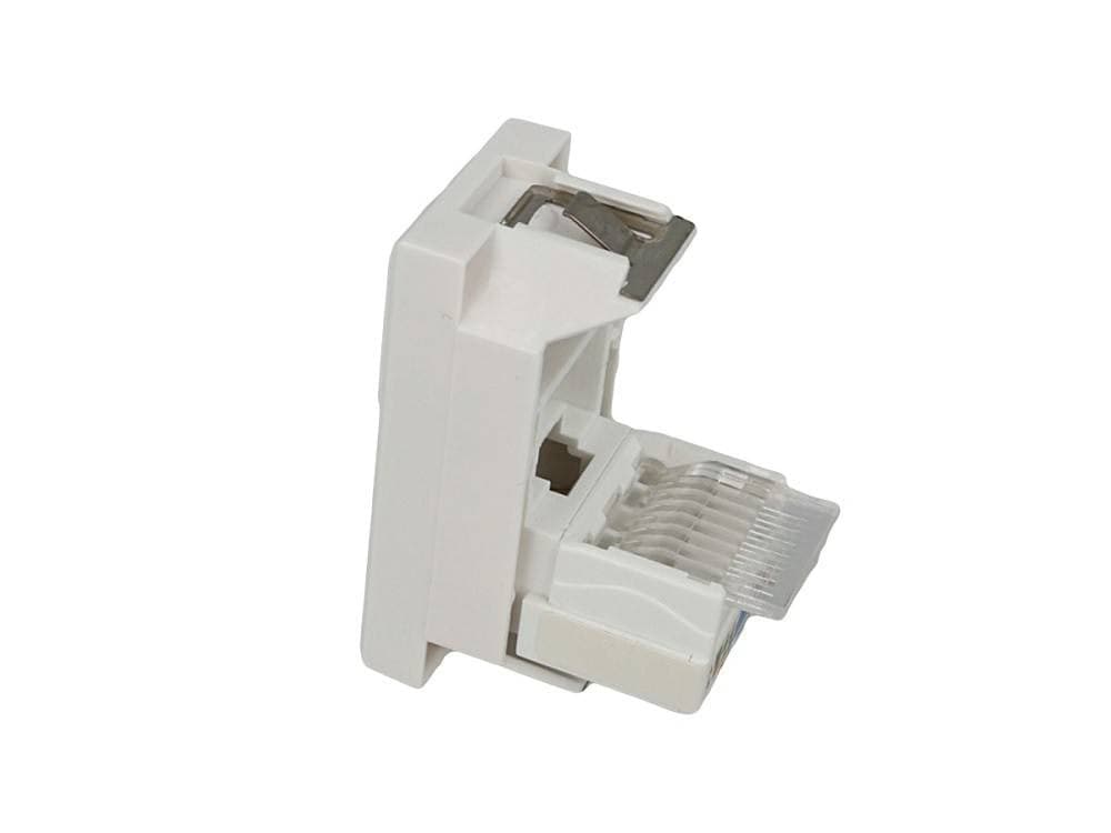 PRESA DATI CONNETTORE RJ45 CAT5E BIANCO COPERCHIO COMPATIBILE BTICINO AXOLUTE - 2