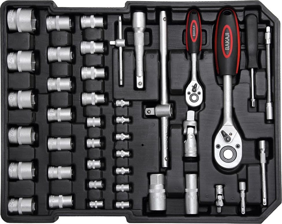 SET ATTREZZI 186PZ TROLLEY VALIGIA PORTATTREZZI CASSETTA PORTAUTENSILI LAVORO - 3