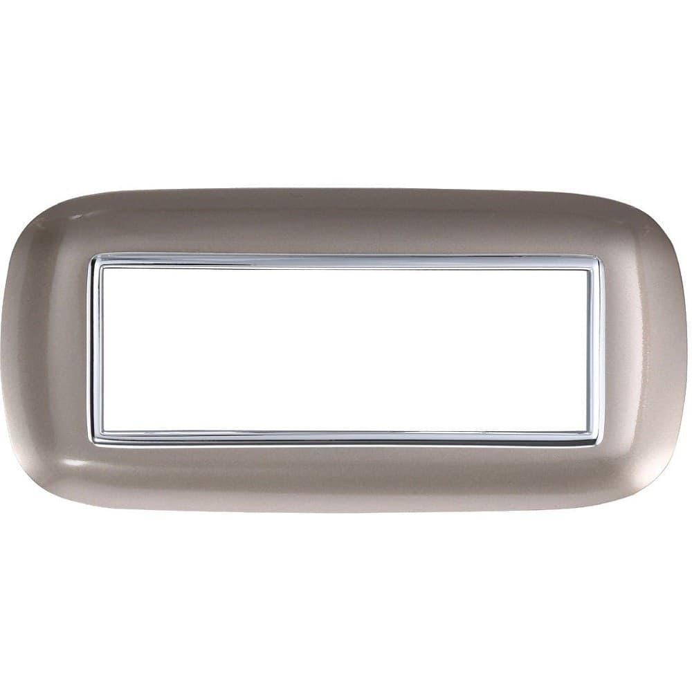 PLACCA OVAL 3 4 6 MODULI COLORE BRONZO COMPATIBILE CON BTICINO AXOLUTE - 2