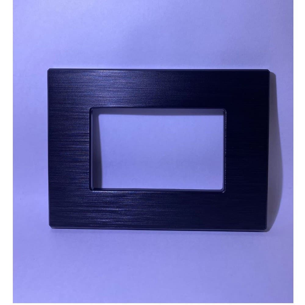 PLACCA DYNAMIC 3 4 6 M TECNOPOLIMERO SATINATO NERO COMPATIBILE BTICINO AXOLUTE - 4