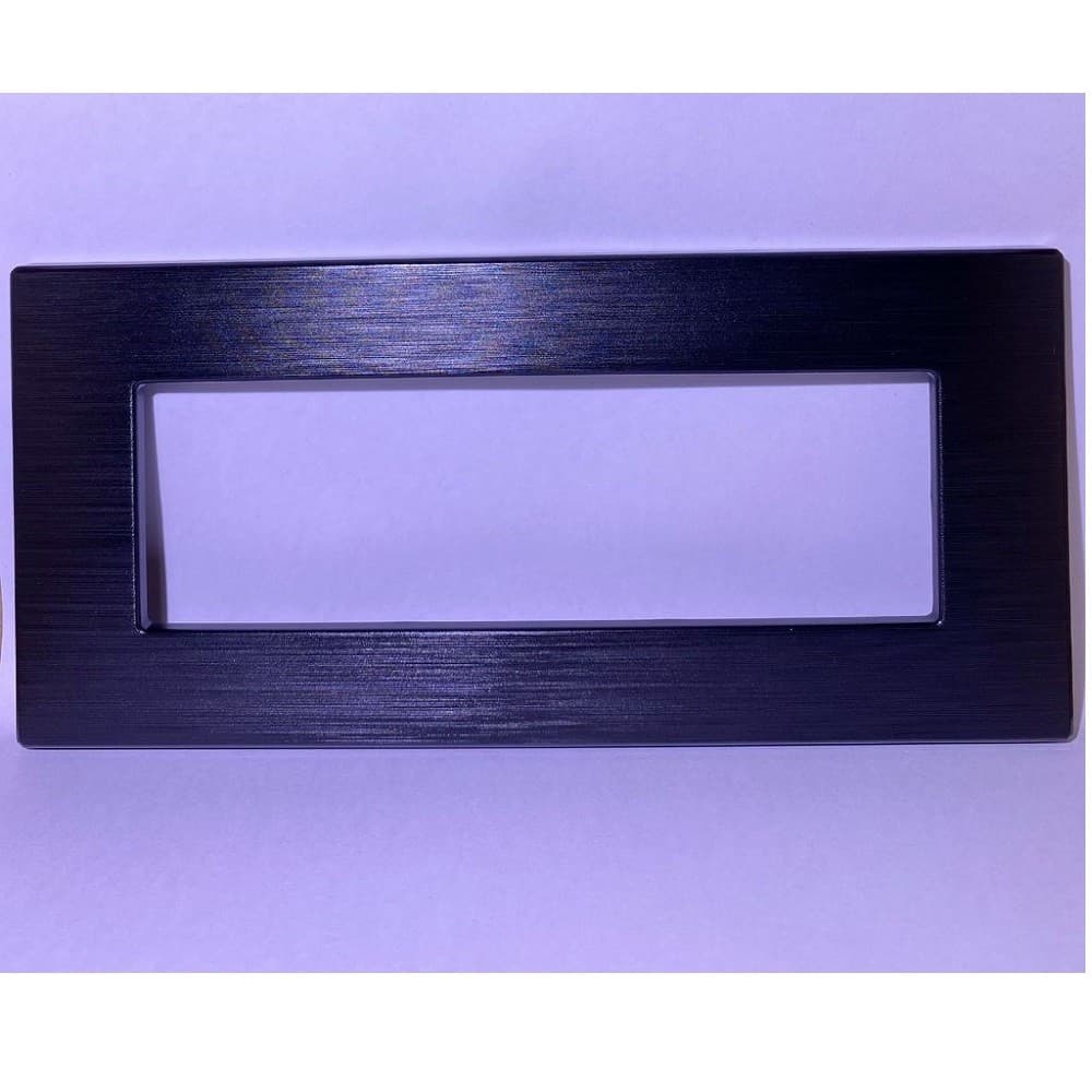 PLACCA DYNAMIC 3 4 6 M TECNOPOLIMERO SATINATO NERO COMPATIBILE BTICINO AXOLUTE - 6