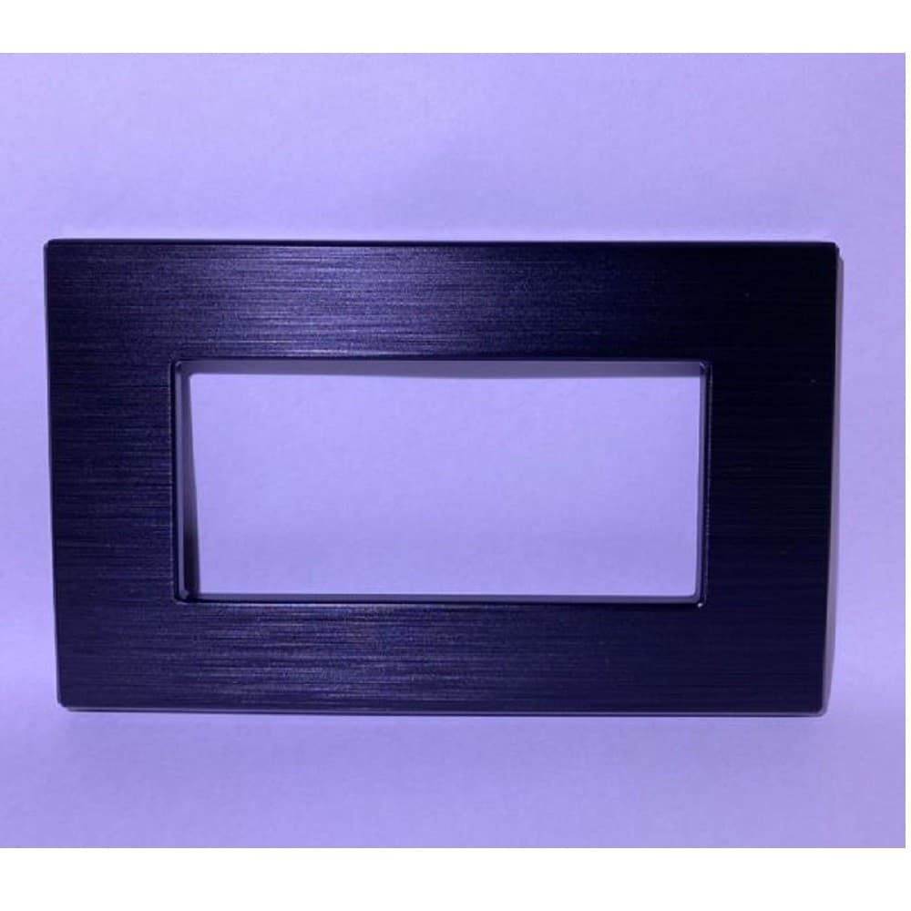 PLACCA DYNAMIC 3 4 6 M TECNOPOLIMERO SATINATO NERO COMPATIBILE BTICINO AXOLUTE - 5