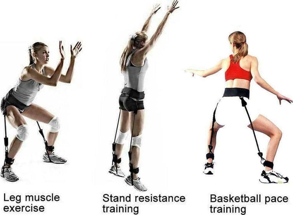 SET BANDE ELASTICHE PER QUADRICIPITI FORZA ESPLOSIVA VERTICAL JUMP SALTO IN ALTO - 7