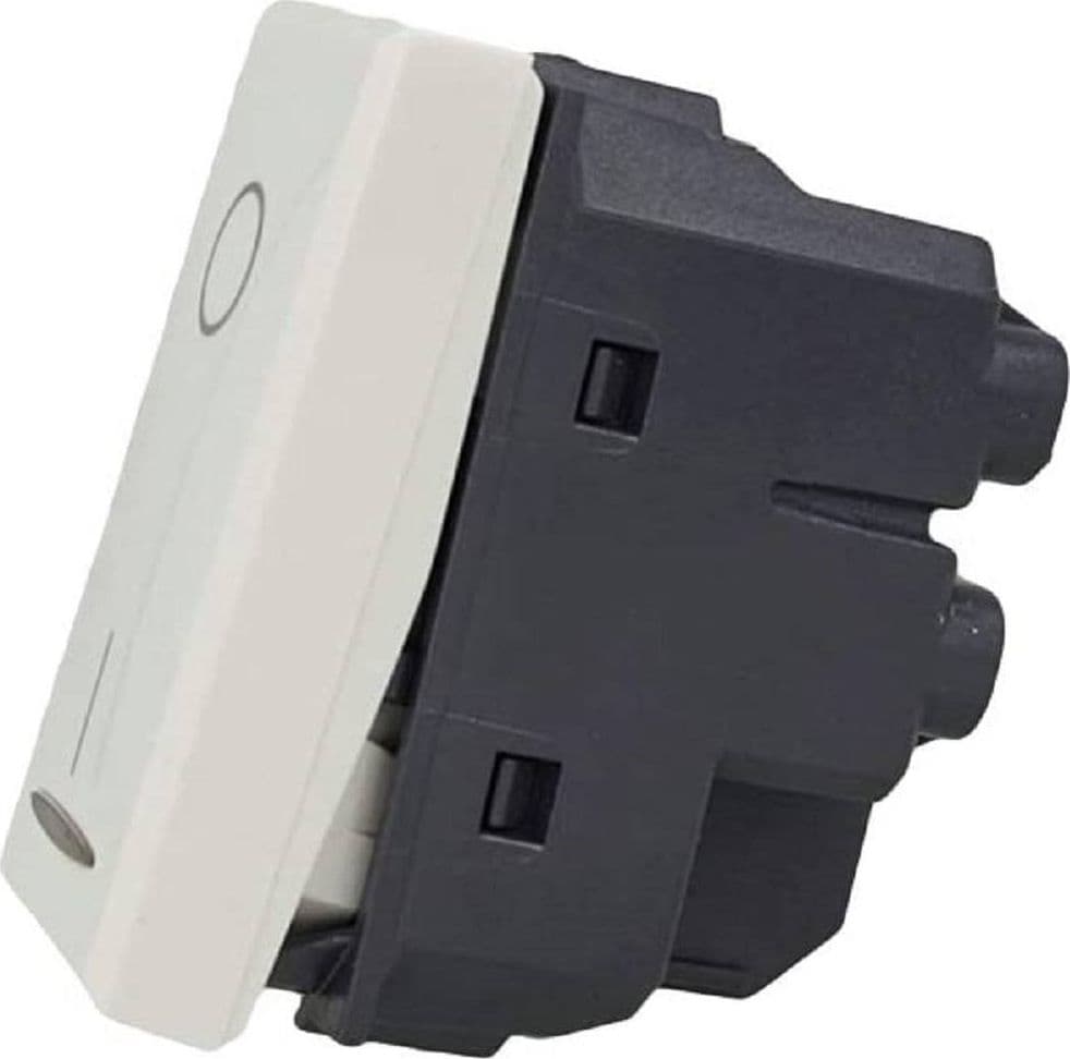 INTERRUTTORE 2P 16A BIPOLARE 0-1 BIANCO COMPATIBILE CON BTICINO AXOLUTE - 2