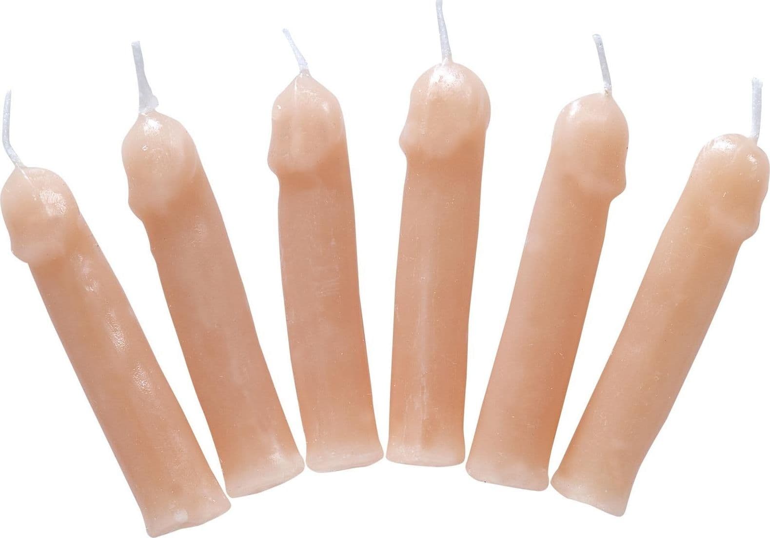 12 CANDELINE TORTA A FORMA DI PENE PER PARTY FESTA ADDIO AL NUBILATO GADGET SEXY - 2