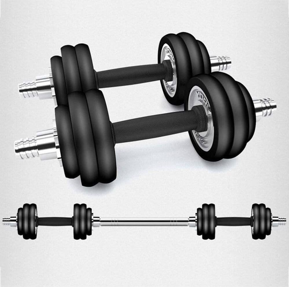 SET MANUBRI REGOLABILI DUMBBELL 30KG MANUBRIO ELETTROLITICO BILANCIERE PALESTRA - 3