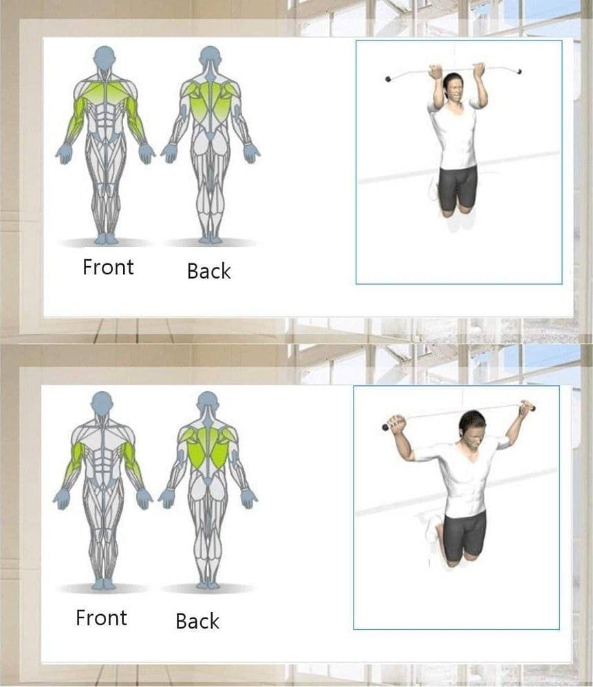 BARRA PER TRAZIONI PORTA REGOLABILE DA 0,8 A 1,2 MT PALESTRA FITNESS ALLENAMENTO - 6