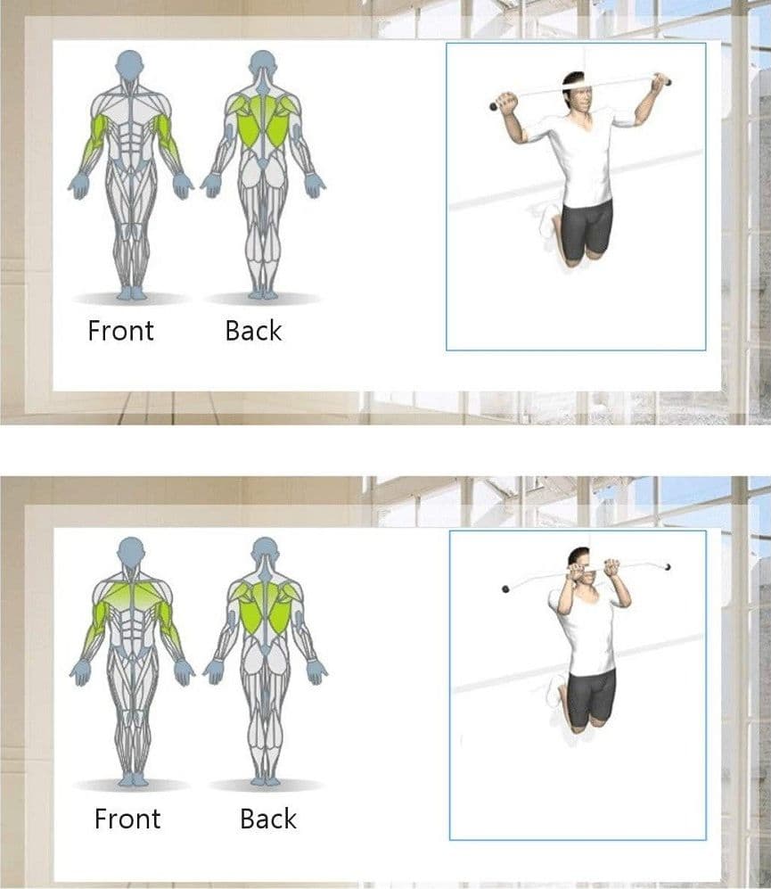 BARRA PER TRAZIONI PORTA REGOLABILE FINO A 1,5 MT PALESTRA FITNESS ALLENAMENTO - 5