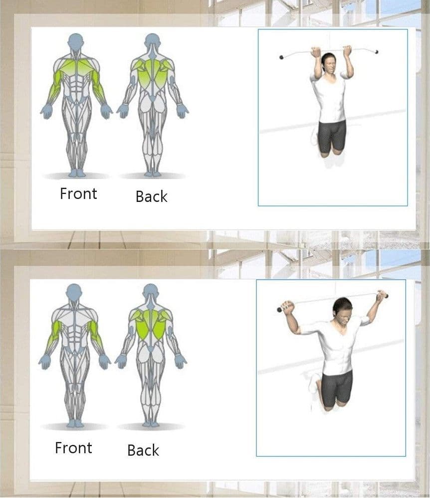BARRA PER TRAZIONI PORTA REGOLABILE FINO A 1,5 MT PALESTRA FITNESS ALLENAMENTO - 6