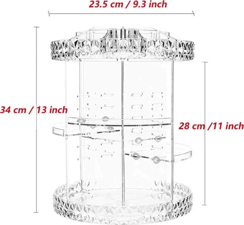 ORGANIZER ESPOSITORE PER TRUCCO GIREVOLE 360° ROTANTE COSMETICI PROFUMI MAKEUP - 5