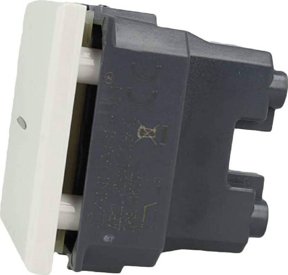 DEVIATORE 1P ASSIALE 2M 16A UNIPOLARE BIANCO COMPATIBILE BTICINO AXOLUTE - 2