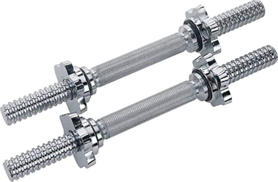 2 MANUBRI FILETTATI DA 40CM PER SOLLEVAMENTO PESI SPORT ALLENAMENTO PALESTRA - 3