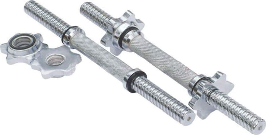 2 MANUBRI FILETTATI DA 40CM PER SOLLEVAMENTO PESI SPORT ALLENAMENTO PALESTRA - 4
