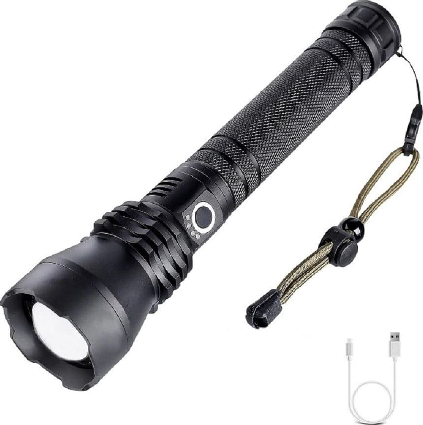 TORCIA LAMPADA LED CREE P50 RICARICABILE 2000 LUMEN 80000 W ZOOM DOPPIA BATTERIA - 3